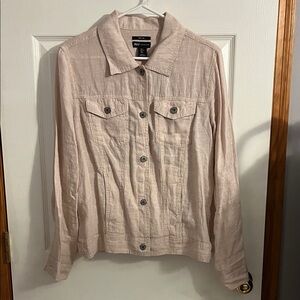 Jones New York Women's Blush Linen Jacket